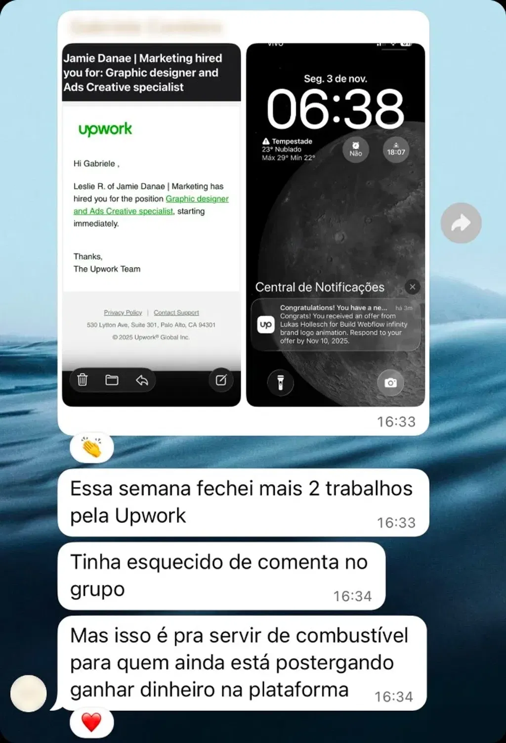 Exemplo real de sucesso com convites diretos no Upwork